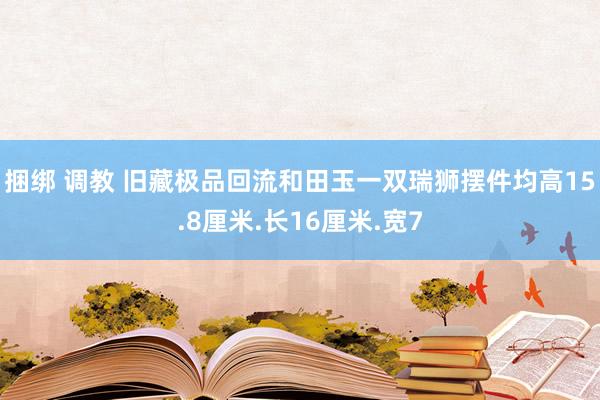 捆绑 调教 旧藏极品回流和田玉一双瑞狮摆件均高15.8厘米.长16厘米.宽7