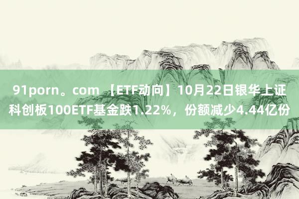 91porn。com 【ETF动向】10月22日银华上证科创板100ETF基金跌1.22%，份额减少4.44亿份