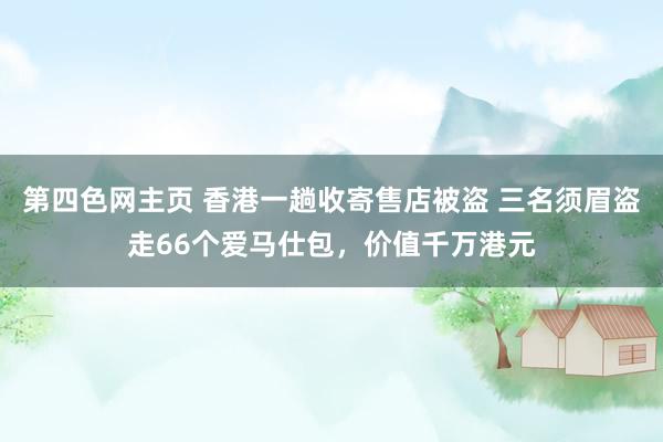 第四色网主页 香港一趟收寄售店被盗 三名须眉盗走66个爱马仕包，价值千万港元