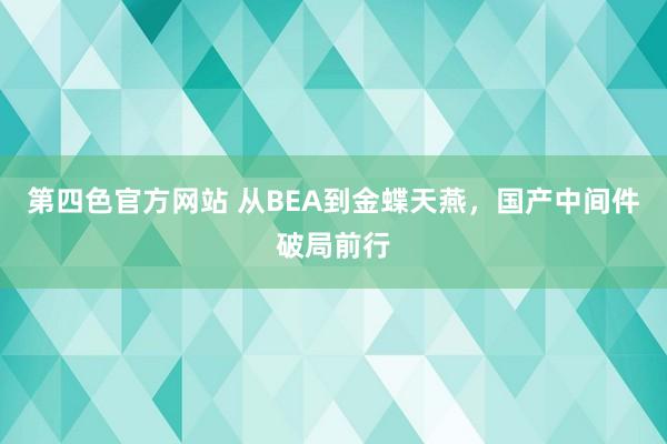 第四色官方网站 从BEA到金蝶天燕，国产中间件破局前行