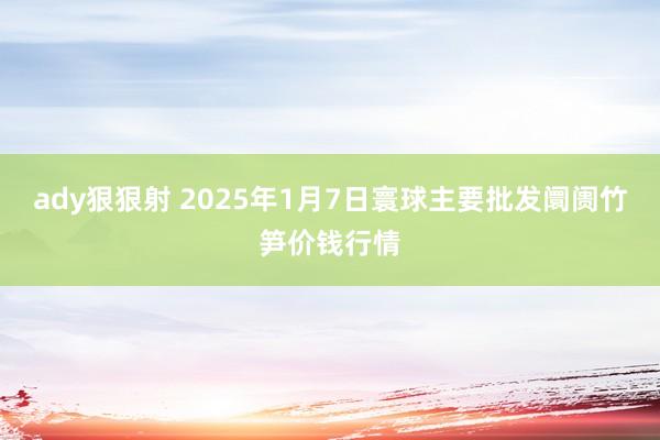 ady狠狠射 2025年1月7日寰球主要批发阛阓竹笋价钱行情